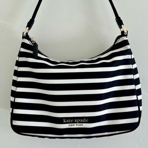 Kate Spade Black/White Striped Purse
